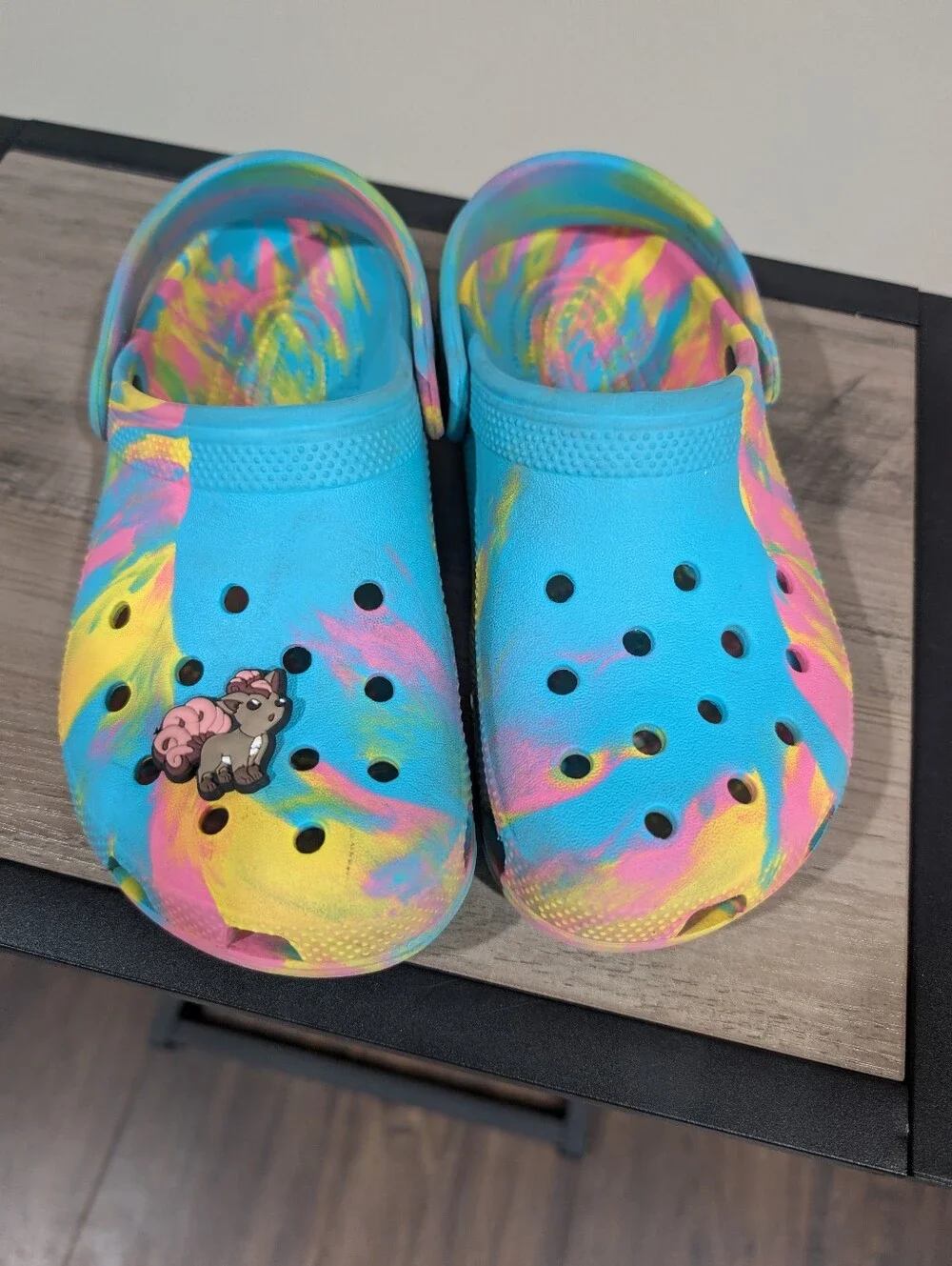 Kids Tie-Dye Clog Sandals - Bright Blue, Pink & Yellow
